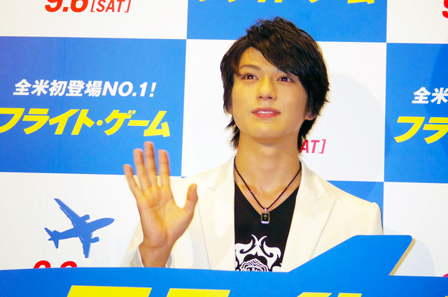 俳優の千葉真一を父に持つ、真剣佑／『フライト・ゲーム』PRイベント