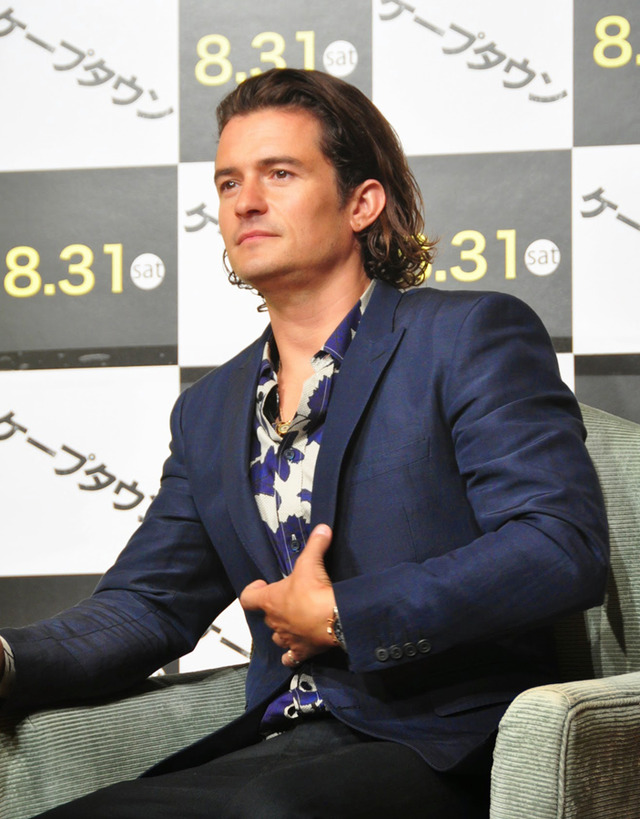 7年ぶりに来日した、オーランド・ブルーム／『ケープタウン』記者会見