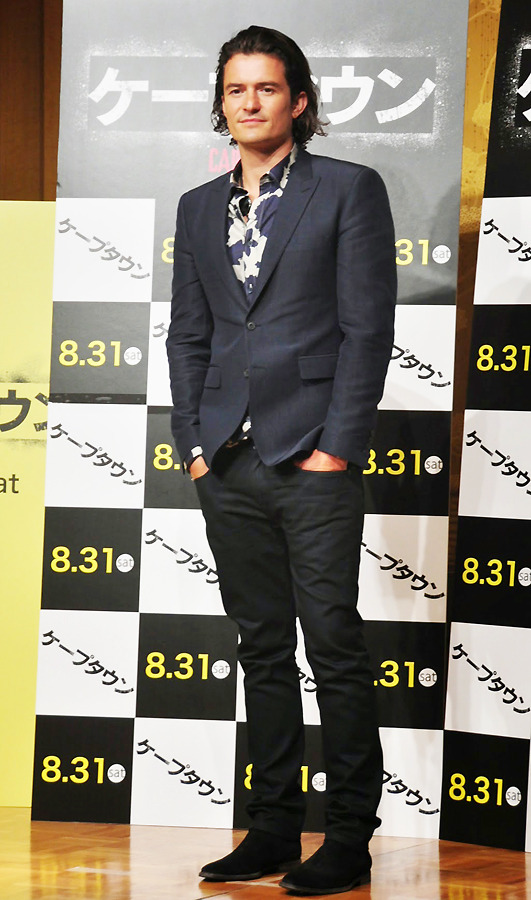 7年ぶりに来日した、オーランド・ブルーム／『ケープタウン』記者会見