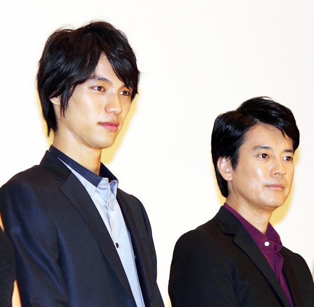 唐沢寿明＆福士蒼汰／『イン・ザ・ヒーロー』初日舞台挨拶