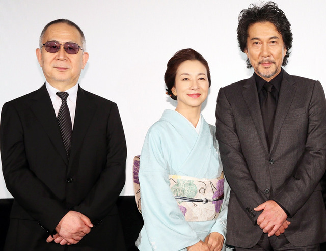 役所広司＆原田美枝子＆小泉尭史（監督）／『蜩の記』東日本大震災復興支援チャリティー試写会