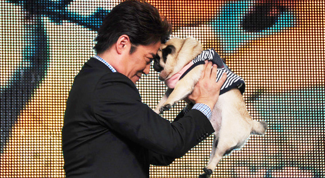 坂上忍＆愛犬・森田パグゾウくん／『猿の惑星：新世紀（ライジング）』イベント