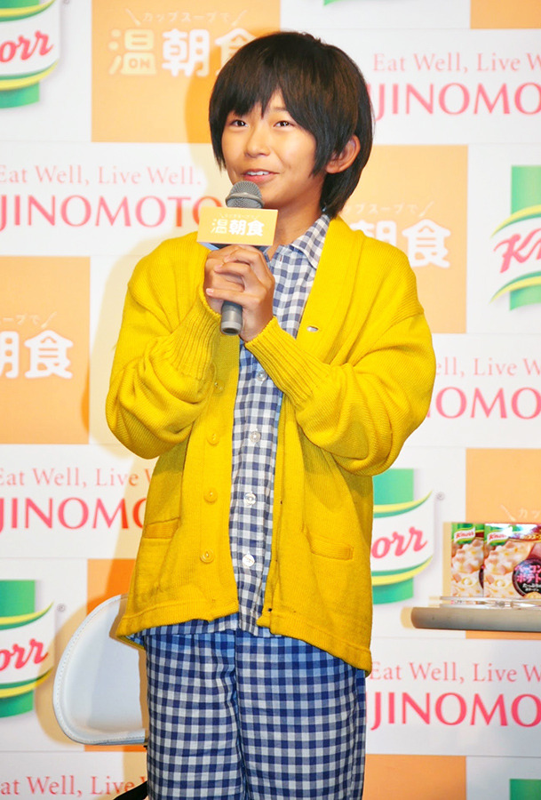 “姉弟”を演じた、川口春奈＆加藤清史郎／「クノール カップスープ」新CM記者発表会