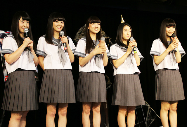 「東京女子流」メンバー（小西彩乃、山邊未夢、新井ひとみ、中江友梨、庄司芽生）／『学校の怪談 呪いの言霊』Blu-ray＆DVD発売記念イベント