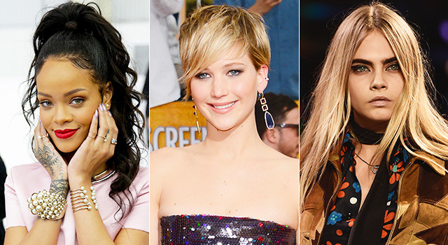 ジェニファー・ローレンス＆リアーナ＆カーラ・デルヴィーニュ -(C) Getty Images