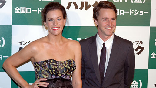 『インクレディブル・ハルク』スペシャル・ジャパンプレミアに出席したエドワード・ノートンとリヴ・タイラー。