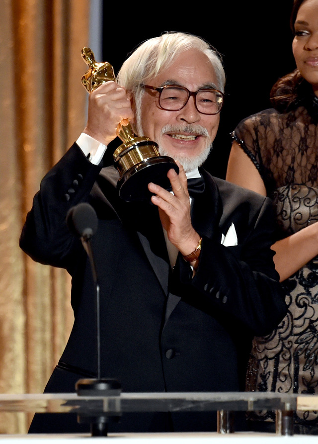 アカデミー賞名誉賞を受賞した宮崎駿-(C) Getty Images