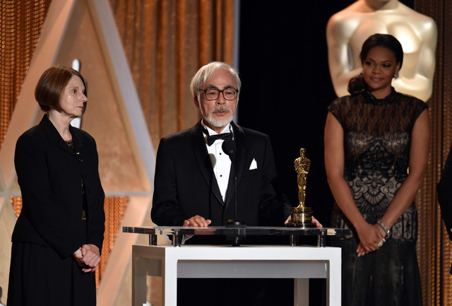 アカデミー賞名誉賞を受賞した宮崎駿-(C) Getty Images