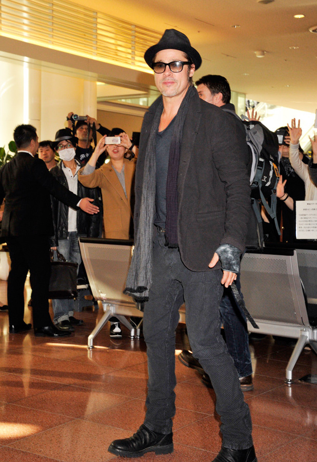 1年3か月ぶりの来日を果たした、ブラッド・ピット／『フューリー』PR来日