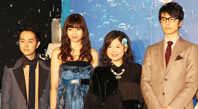 前山田健一＆片瀬那奈＆馬場園梓（アジアン）＆長谷川博己／『海月姫』完成披露試写会