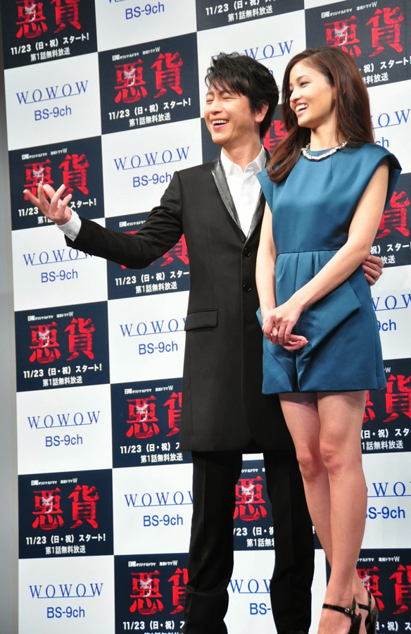 及川光博＆黒木メイサ／連続ドラマW「悪貨」完成披露試写会