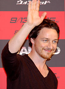 『ウォンテッド』来日記者会見にて　ジェームズ・マカヴォイ。