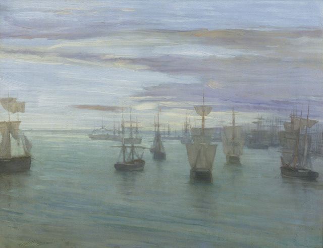 《肌色と緑色の黄昏：バルパライソ》　1866年　テート美術館&copy; Tate, London 2014