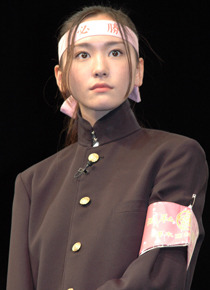 『フレフレ少女』完成披露試写会にて　新垣結衣。