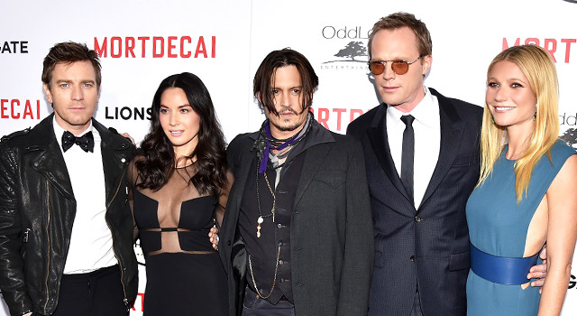 ユアン・マクレガー＆オリヴィア・マン＆ジョニー・デップ＆ポール・ベタニー＆グウィネス・パルトロウ／『チャーリー・モルデカイ』L.A.プレミア