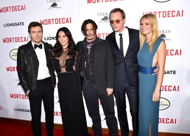 ユアン・マクレガー＆オリヴィア・マン＆ジョニー・デップ＆ポール・ベタニー＆グウィネス・パルトロウ／『チャーリー・モルデカイ』L.A.プレミア