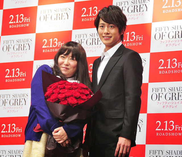 黒沢かずこ＆溝端淳平／『フィフティ・シェイズ・オブ・グレイ』お披露目イベント