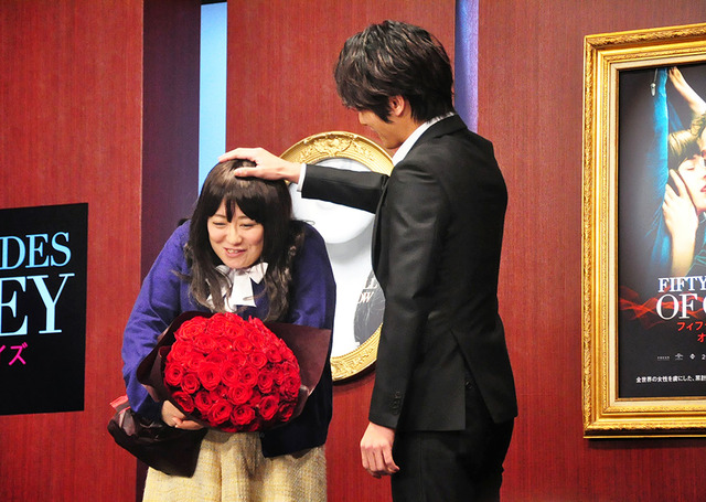 黒沢かずこ＆溝端淳平／『フィフティ・シェイズ・オブ・グレイ』お披露目イベント
