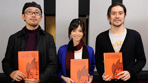 『ピューと吹く！ジャガー 〜いま、吹きにゆきます〜』で豪華共演　真木よう子×FROGMAN（左）×うすた京介（右）