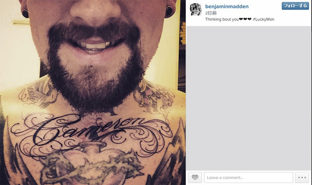 ベンジー・マッデンのインスタグラムより