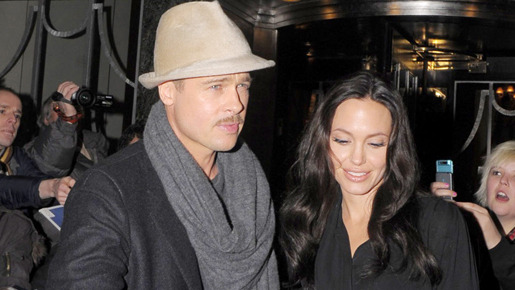 『チェンジリング』のプロモーションでロンドンを訪れたブラッド・ピットとアンジェリーナ・ジョリー。　-(C) AFLO