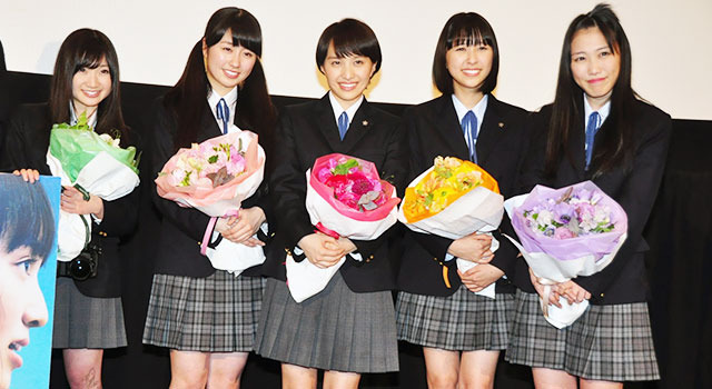 百田夏菜子＆玉井詩織＆高城れに＆佐々木彩夏＆有安杏果…「ももいろクローバーZ」／『幕が上がる』全国行脚舞台挨拶・最終日