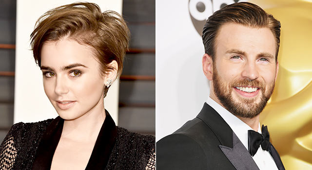 リリー・コリンズ＆クリス・エヴァンス -(C) Getty Images