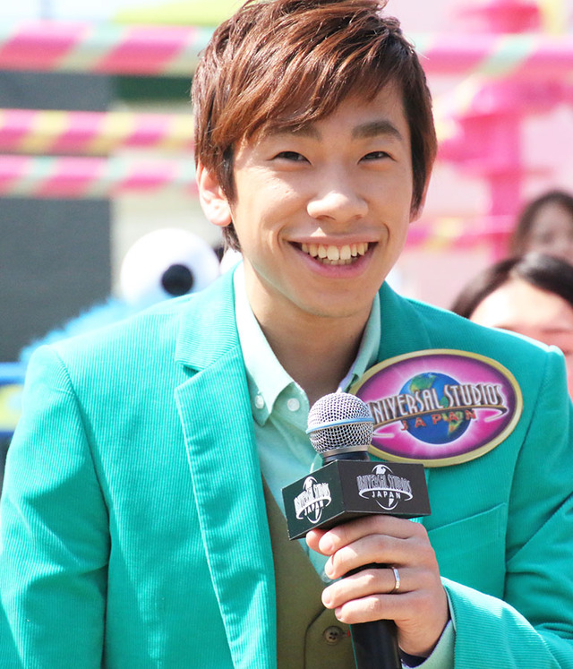 笑顔で登場した織田信成／新「ユニバーサル・ワンダーランド」オープンイベント in USJ