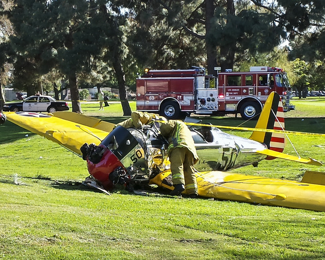 ハリソン・フォードが操縦していた小型機-(C) Getty Images