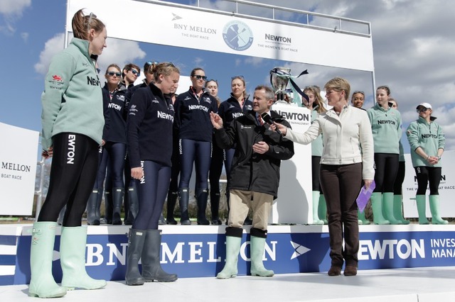 4月11日に行われたBNY Mellonボートレースは、オックスフォード大学とケンブリッジ大学間の4マイルに及ぶロンドンのテムズ川にて行われるボートレース。ハンターは、そのオフィシャルパートナーを務める。