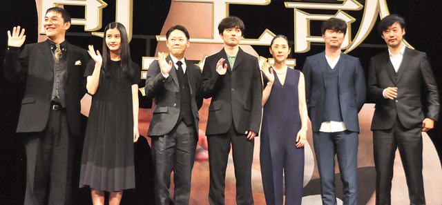 染谷将太、深津絵里、阿部サダヲ、橋本愛、新井浩文、ピエール瀧、山崎貴監督／『寄生獣 完結編』完成披露試写会