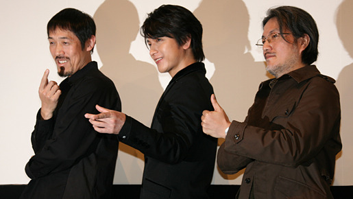 3人そろってミッチーポーズで記念撮影