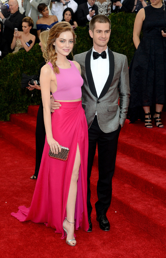 エマ・ストーン＆アンドリュー・ガーフィールド／「Met Gala 2014」-(C) Getty Images