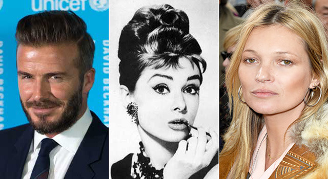 デビッド・ベッカム&オードリー・ヘプバーン&ケイト・モス -(C) Getty Images