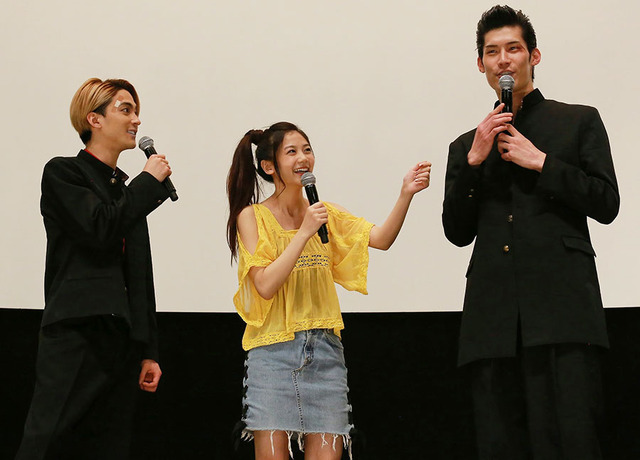 永瀬匡、清水富美加、成田瑛基／『ズタボロ』完成披露上映会