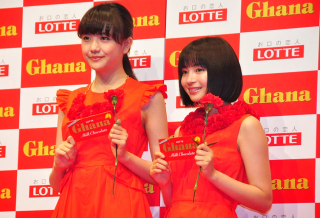 ロッテ「ガーナ」イベントに出席した広瀬すず＆松井愛莉