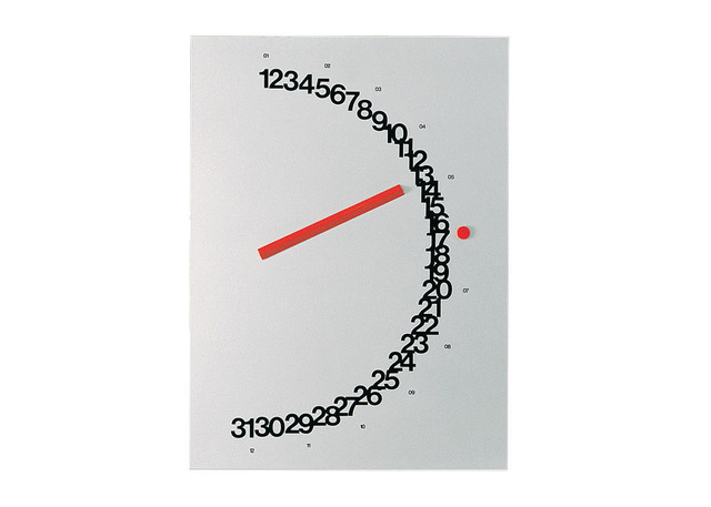 Giulio Confalonieri,がデザインした永久カレンダー。【NAVA Design】メタル永久カレンダー　HALF MERIDIANA ALUMINIUM（MMA)