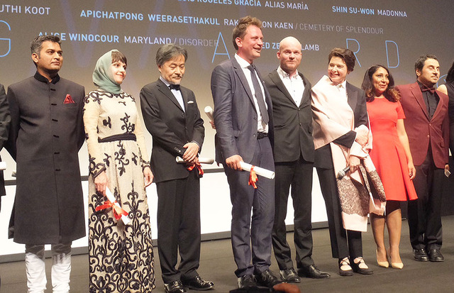 イザベラ・ロッセリーニ、黒沢清監督／第68回カンヌ国際映画祭