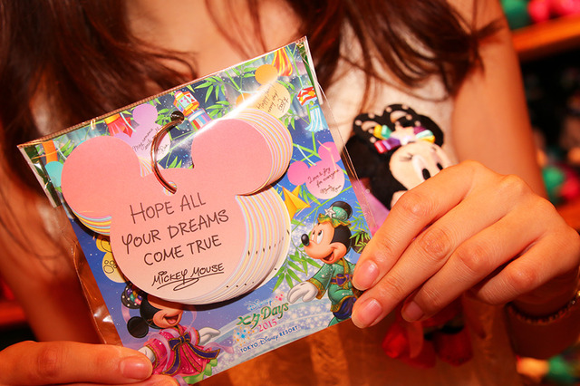 短冊をモチーフにしたメモ／グランドエンポーリアムin東京ディズニーランド