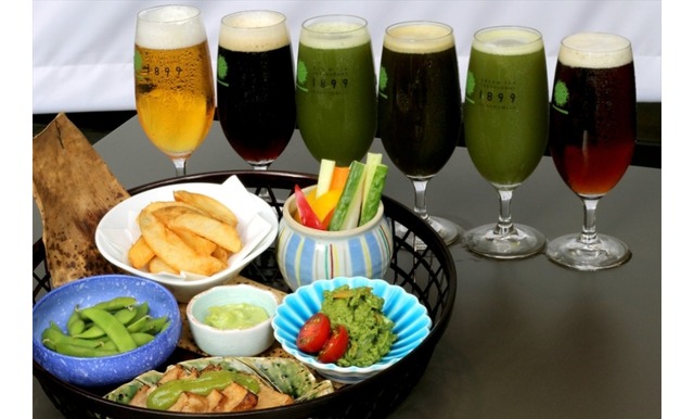 ビールの飲み放題と合わせて、”茶を食す”をテーマにした”お茶料理”のおつまみセットも用意。