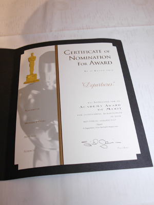 ノミネート通知書