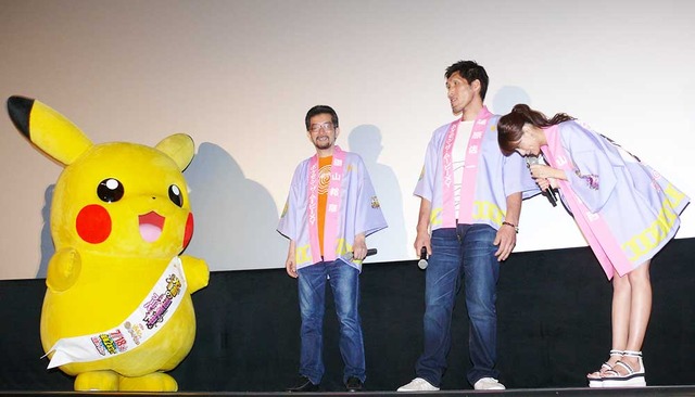 湯山邦彦監督＆篠原信一＆山本美月／『ポケモン・ザ・ムービーXY「光輪（リング）の超魔神 フーパ」』初日舞台挨拶
