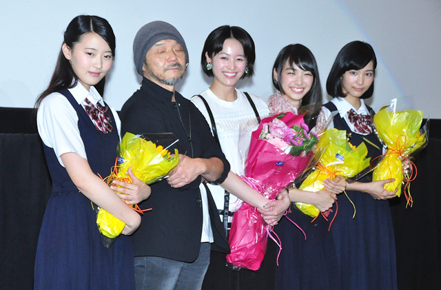 清野菜名、田中日奈子、吉永アユリ、花影香音、押井守監督／『東京無国籍少女』初日舞台挨拶
