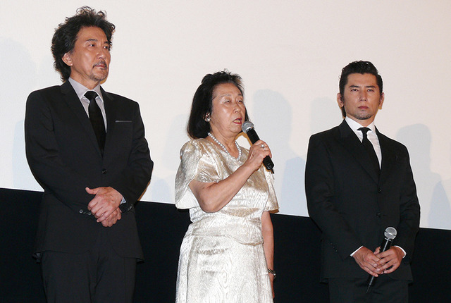役所広司、鈴木道子、本木雅弘／『日本のいちばん長い日』初日舞台挨拶