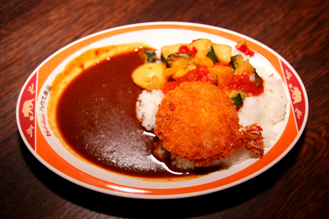 エビカツ＆ベジタブルカレーの「スペシャルセット」雅絢爛・燦！”チーム応援