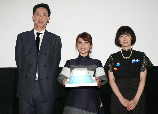 大倉孝二、大島優子、タナダユキ監督／『ロマンス』初日舞台挨拶