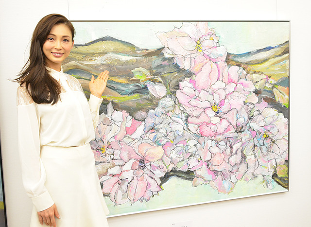 押切もえ／「第100回記念二科展」絵画部門初入選報告会見