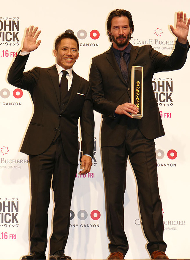 野村忠宏、キアヌ・リーブス／『ジョン・ウィック』ジャパンプレミア