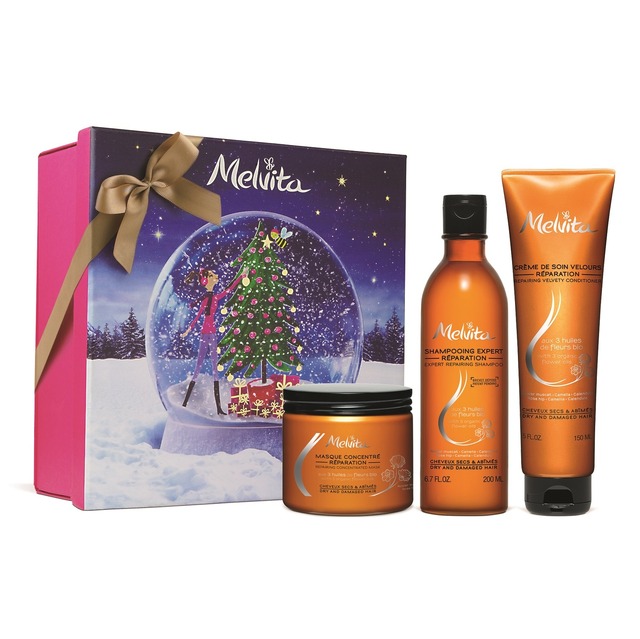 メルヴィータの「オイルヘアケア クリスマスセット」（7,344円）。