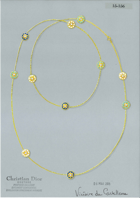 ディオール ファイン ジュエリーのクリエイター、ヴィクトワール・ドゥ・カステラーヌによるスケッチ